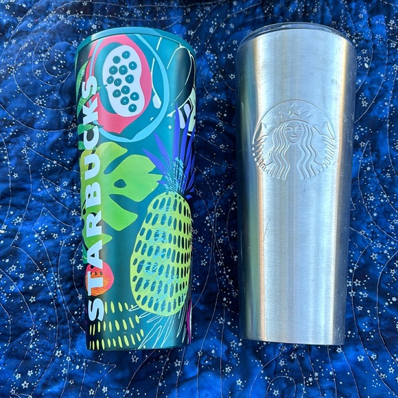 Starbucks Hawaiian tropics & silver venti tumblers - Picture 1 of 5